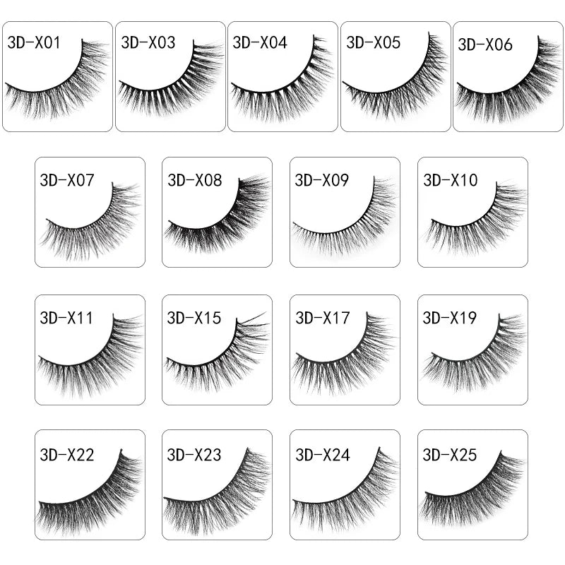 3 pairs False Eyelashes