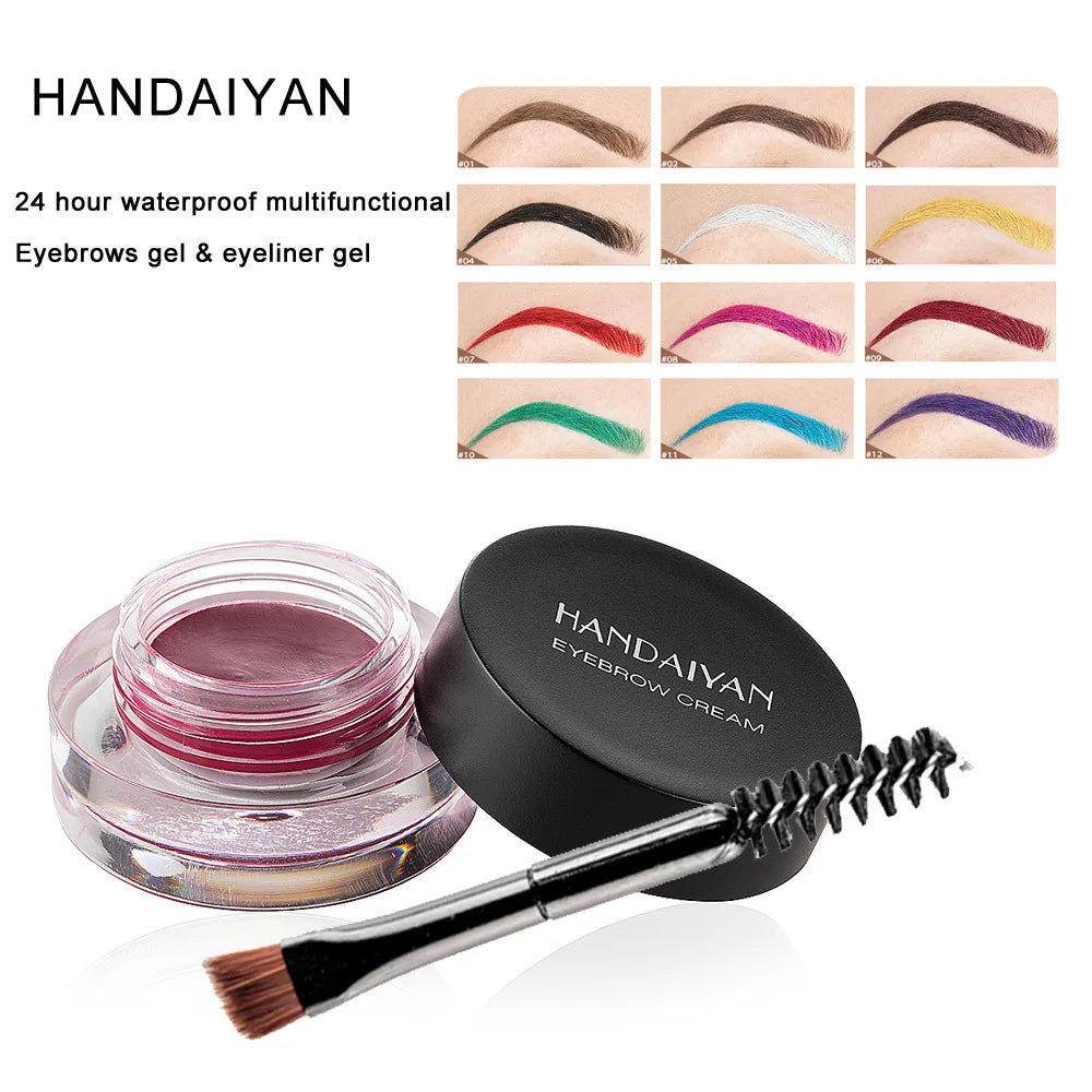 Waterproof Eye Brow Makeup Tools (12 Colors)
