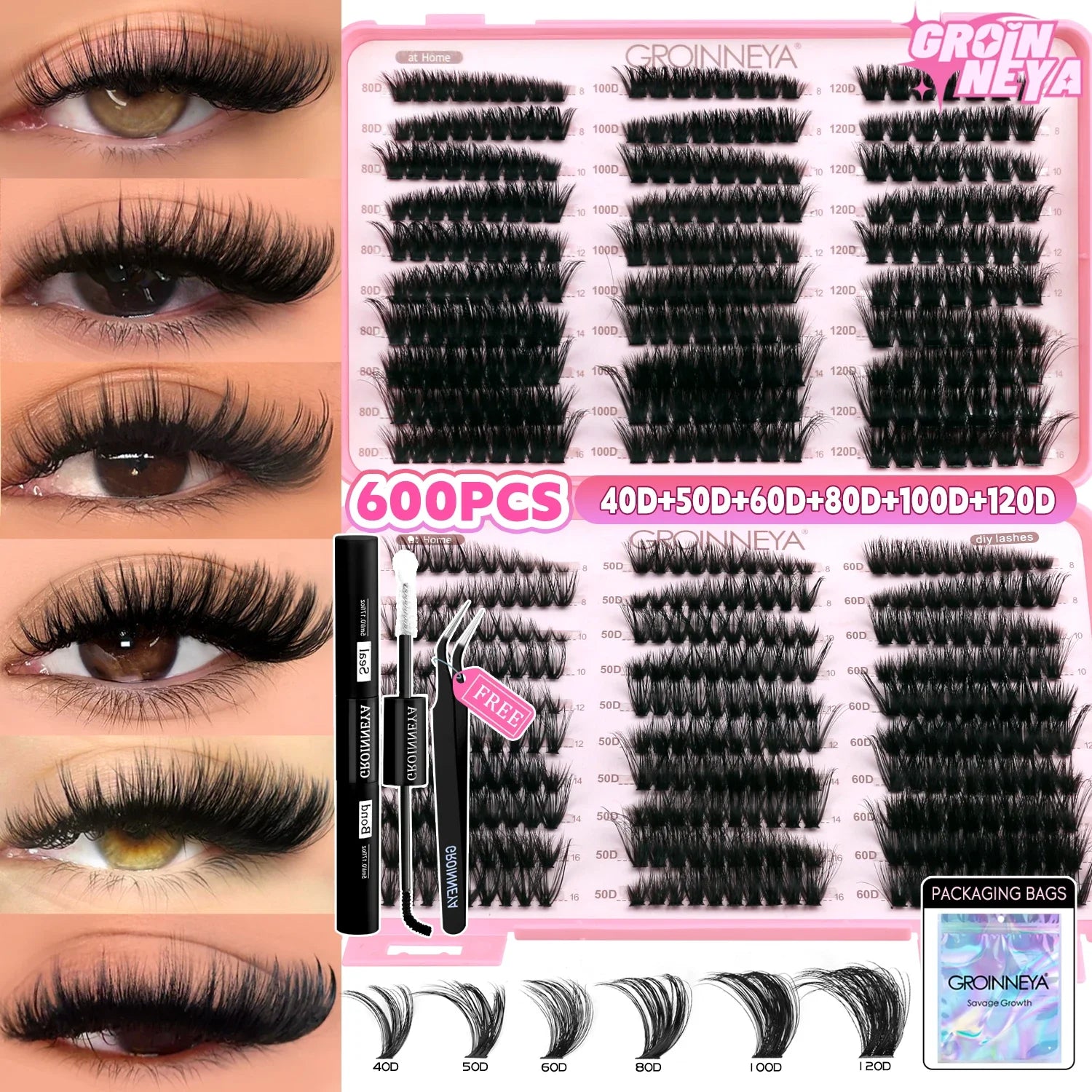 Wispy Cat Eyelash Extensions Kit