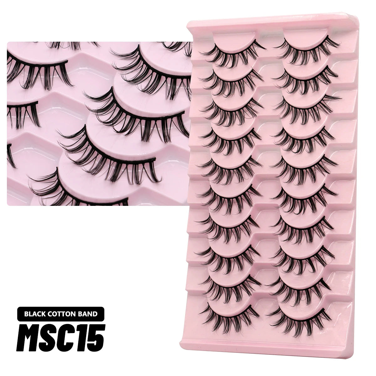 Natural False Eyelashes (5/10 Pairs)