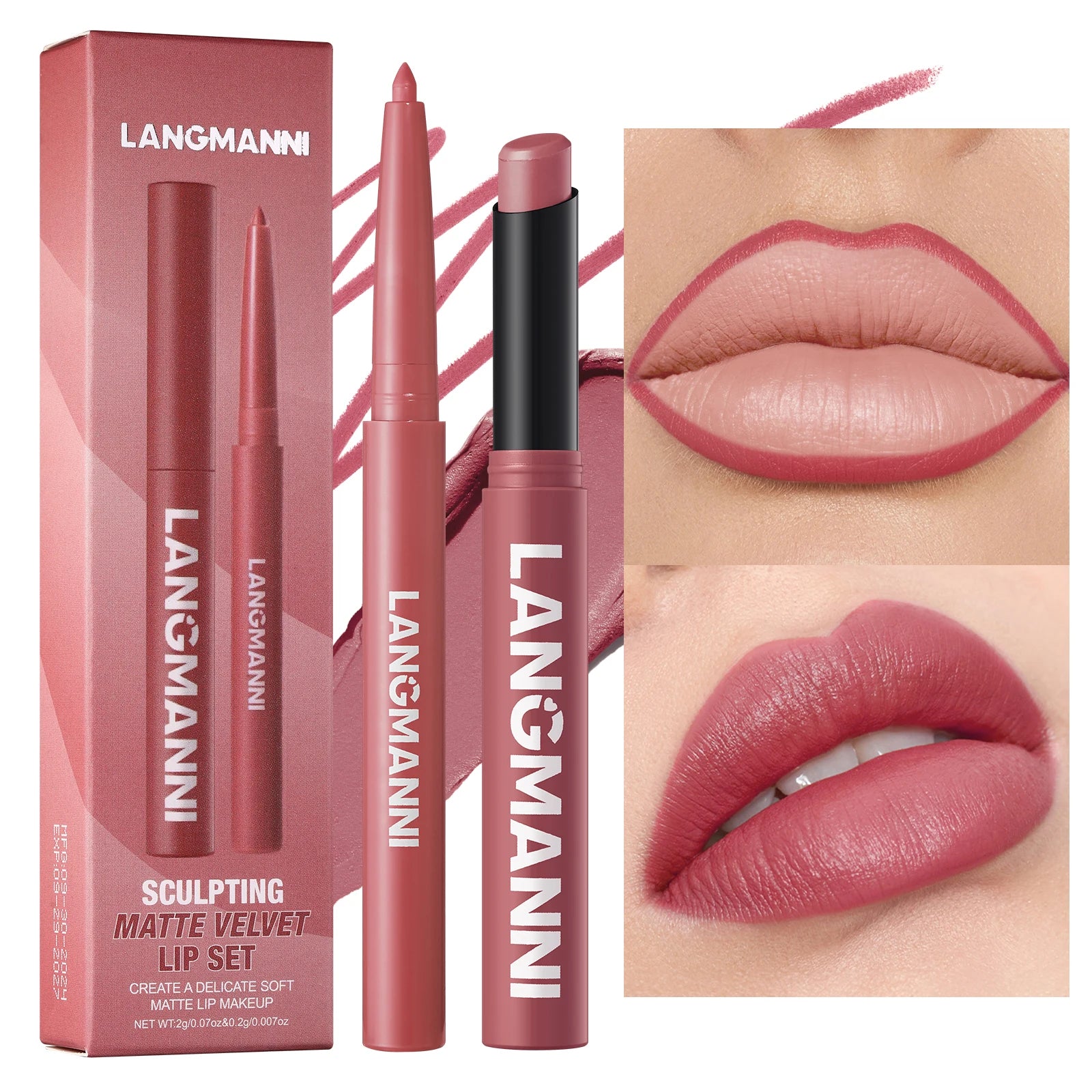 Waterproof Lipliner + Lipstick