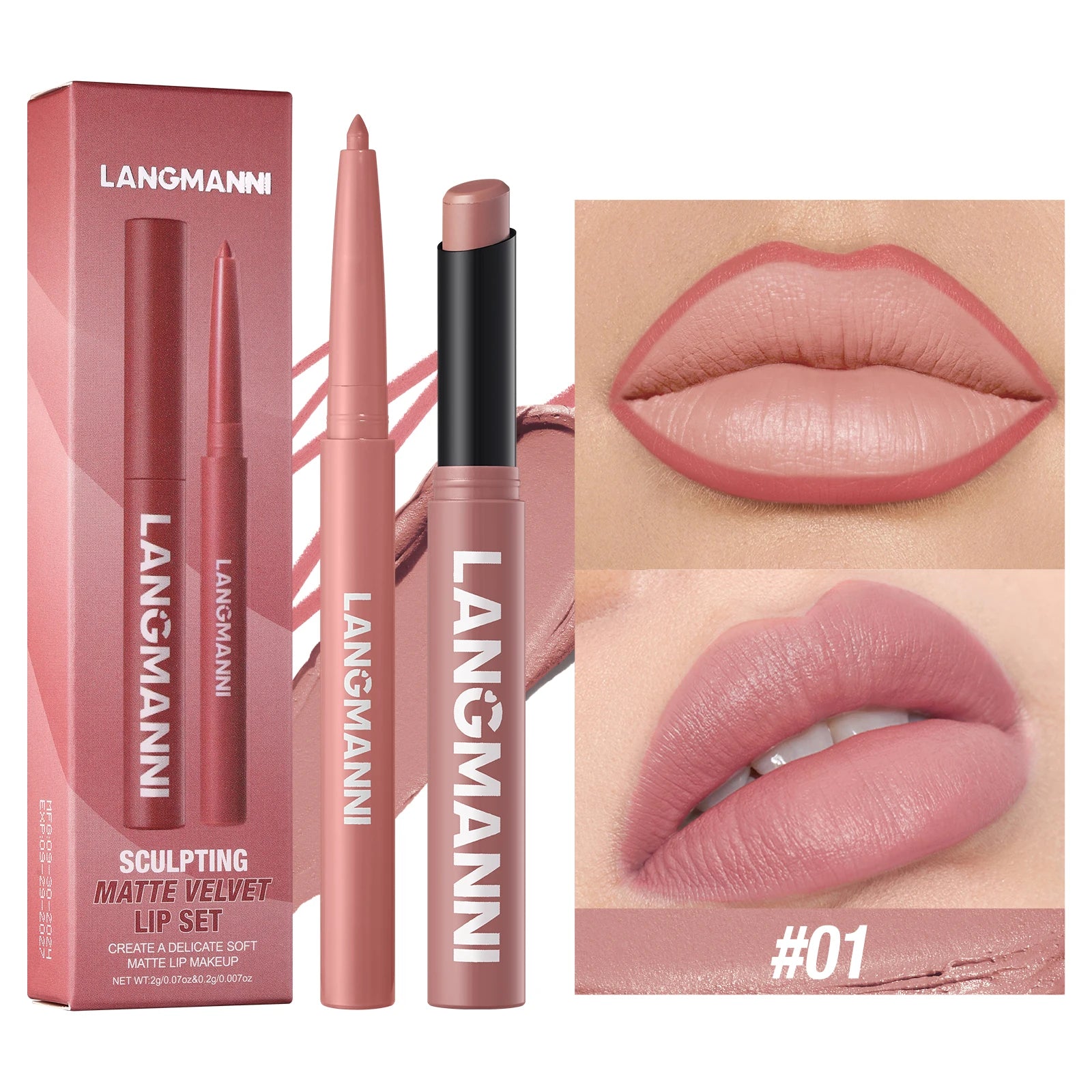 Waterproof Lipliner + Lipstick