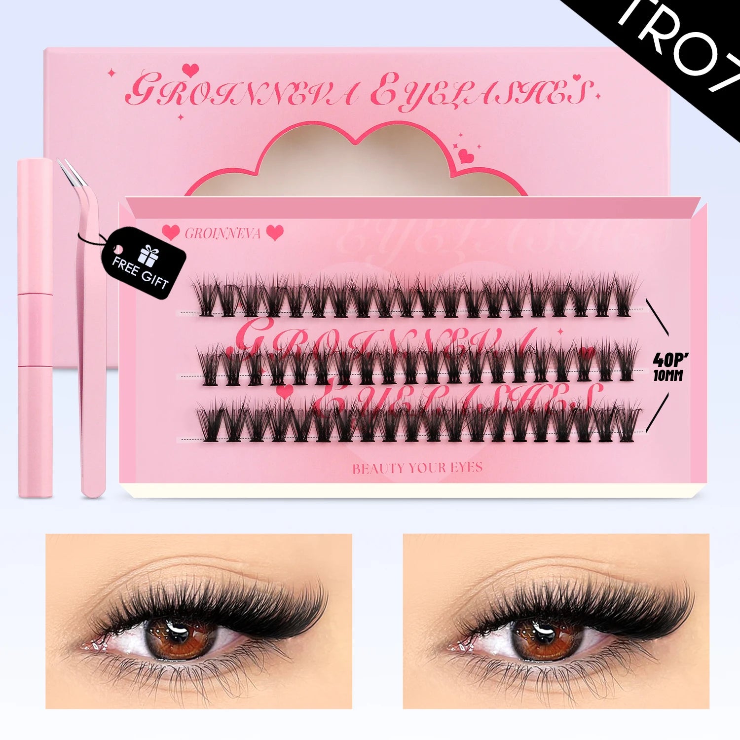 Mixed Tray Eyelash Extension with kit