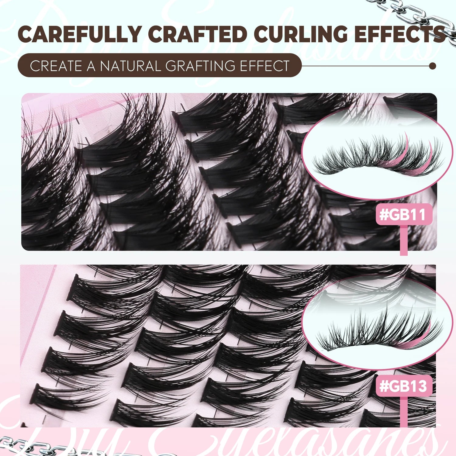 200 Pcs Extensions Eyelash Clusters Kit