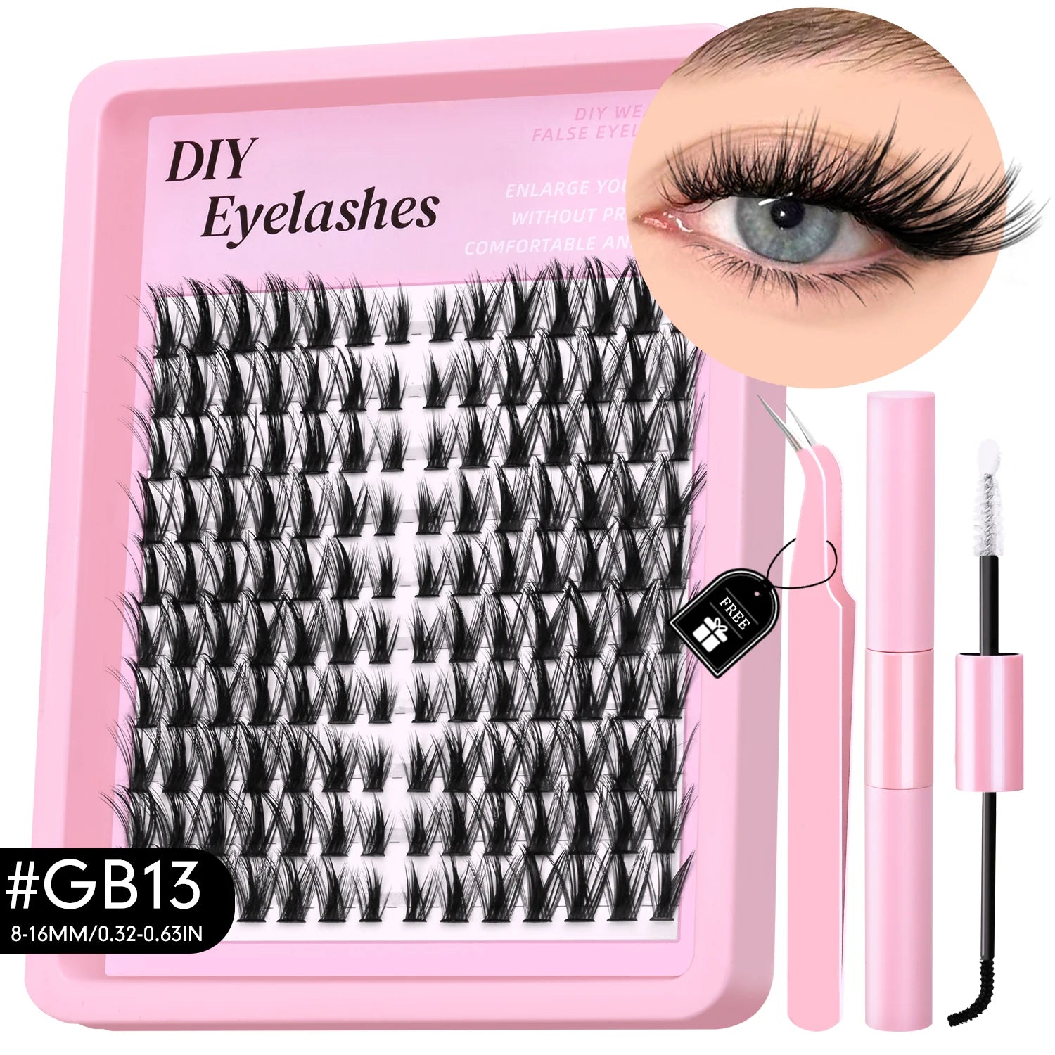 200 Pcs Extensions Eyelash Clusters Kit