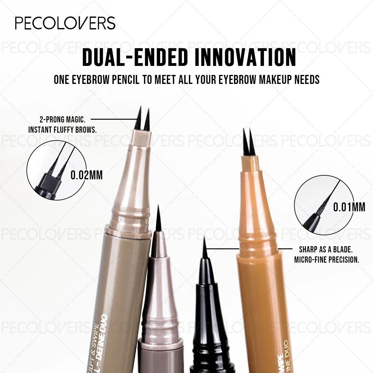 Double-Ended Waterproof Eyebrow Pencil
