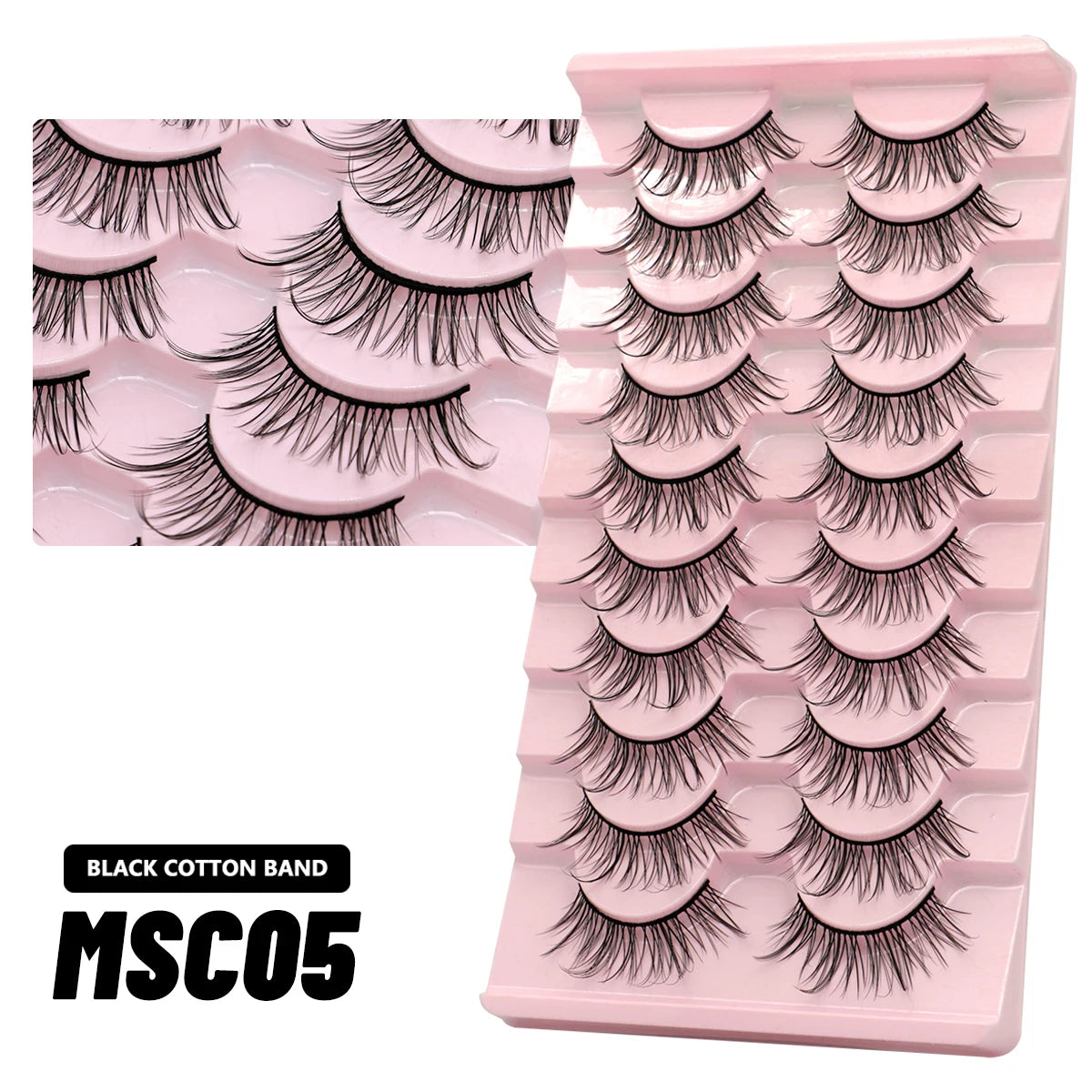 Natural False Eyelashes (5/10 Pairs)