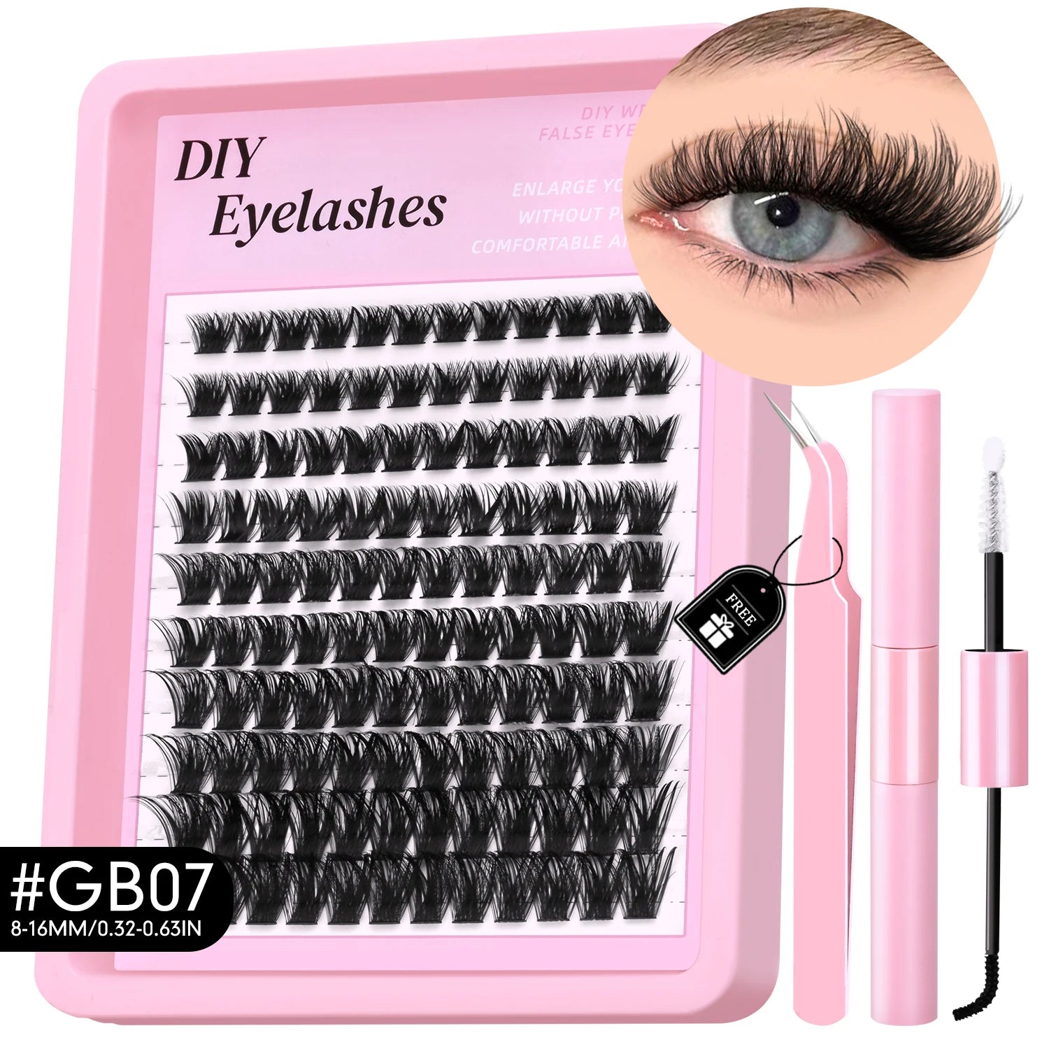 200 Pcs Extensions Eyelash Clusters Kit