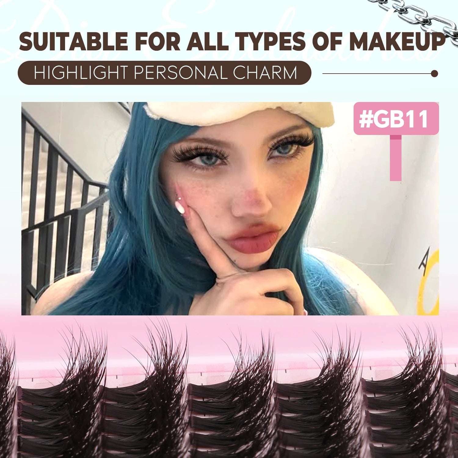 200 Pcs Extensions Eyelash Clusters Kit