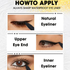 6-Color Smooth Waterproof Eyeliner Gel Pens