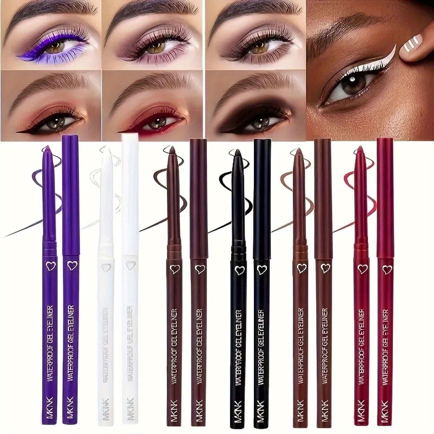 6-Color Smooth Waterproof Eyeliner Gel Pens