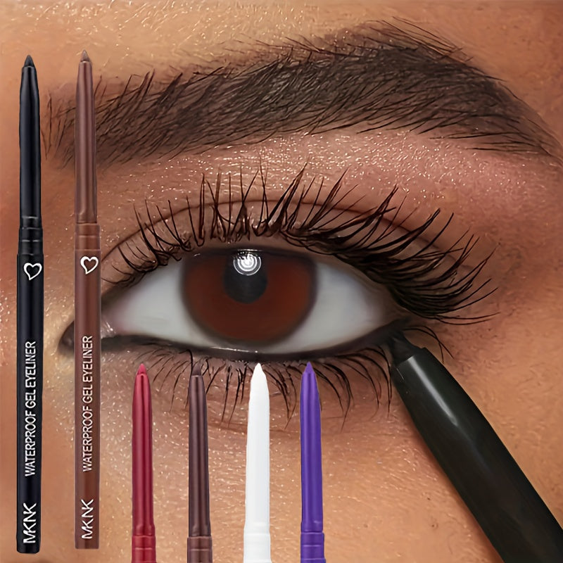 6-Color Smooth Waterproof Eyeliner Gel Pens